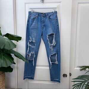 Fashion Nova Distressed Mom Jeans